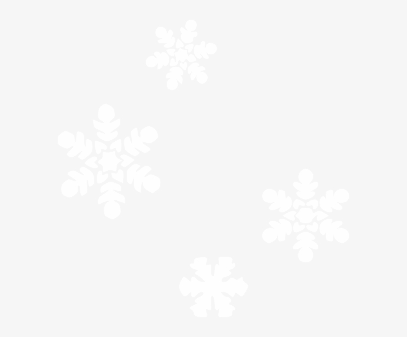 Snowflakes White Clip Art At Clker - White Snowflakes Black Background, transparent png download