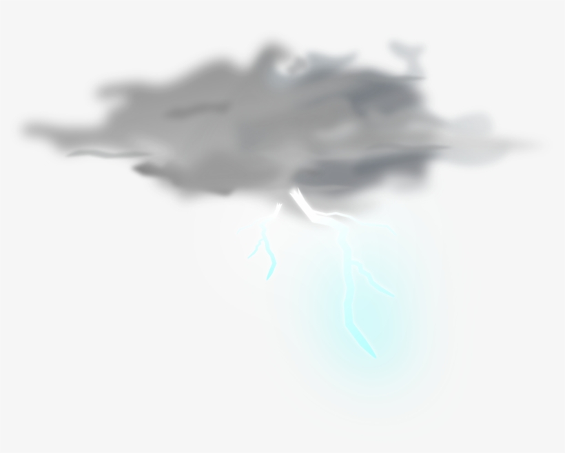 Gray Clipart Thunderstorm Cloud - Thunder Png, transparent png download