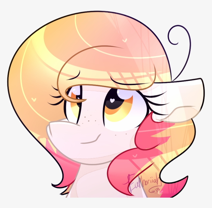 Euphoriiah, Bust, Digital Art, Earth Pony, Female, - Cartoon, transparent png download