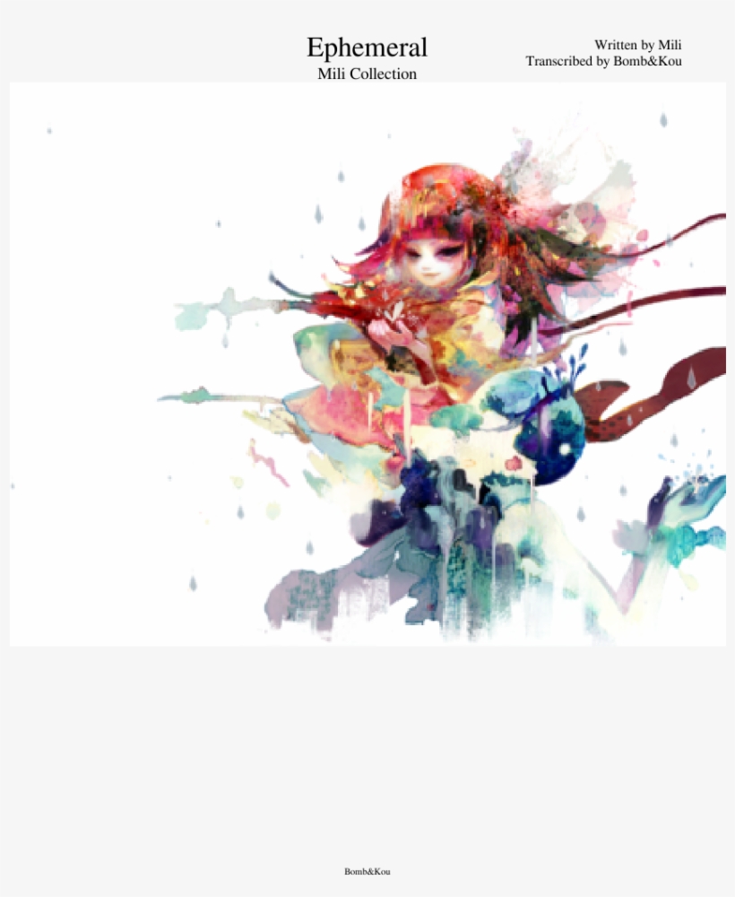 Ephemeral Sheet Music Composed By Written By Mili Transcribed - Deemo Ephemeral, transparent png download
