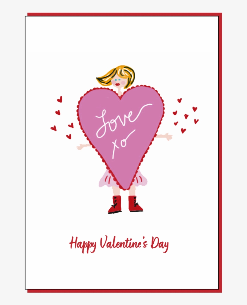 Happy Valentine's Girl Card, transparent png download