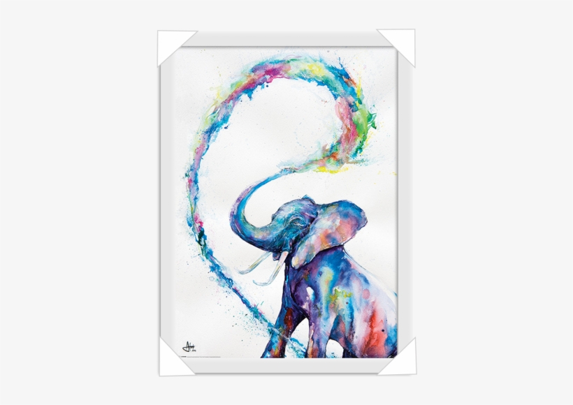 #879 - Watercolour Elephant, transparent png download