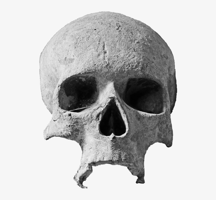 Grunge Skull Png - Stone Skull Png, transparent png download