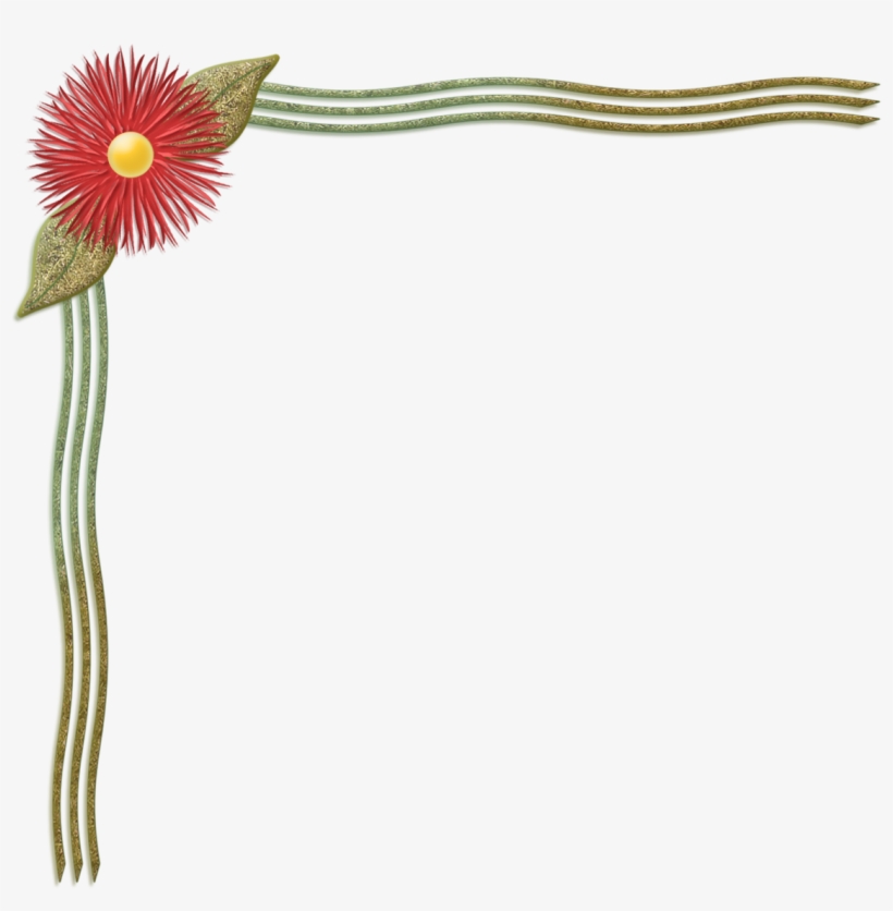 Floral Corner, Flower, Layer, Ornament, Png, Hq Photo - Gerbera, transparent png download