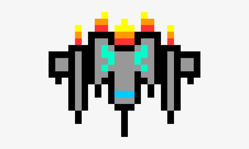 Download Preview - Spaceship Pixel Art - HD Transparent PNG - NicePNG.com