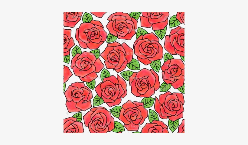 Dense Rose Watercolor Red - Watercolor Painting, transparent png download