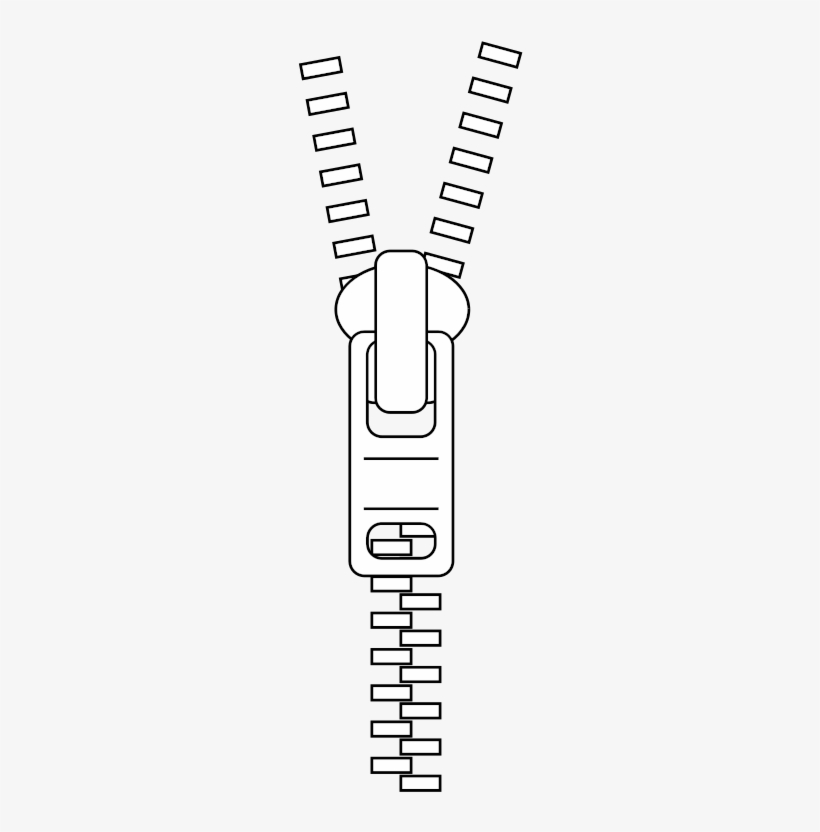 Zipper Clipart Black And White, transparent png download
