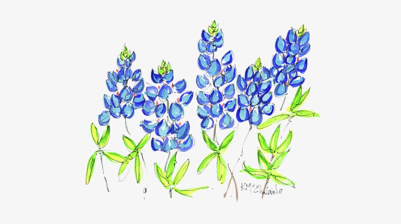 Bleed Area May Not Be Visible - Bluebonnet Watercolor, transparent png download