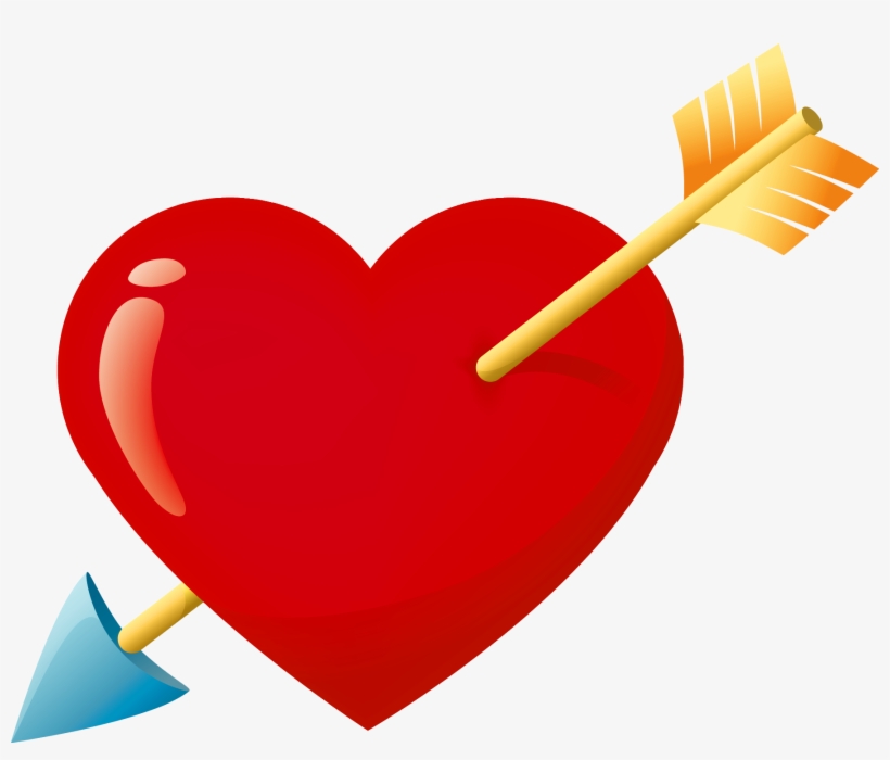 Heart Arrow Icon - Heart With Arrow Png, transparent png download