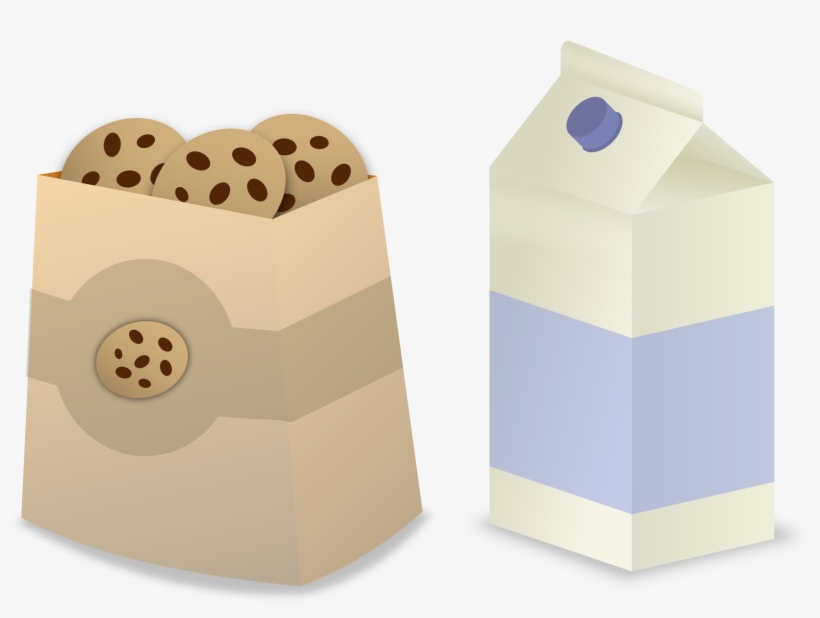This Free Icons Png Design Of Milk & Cookies, transparent png download