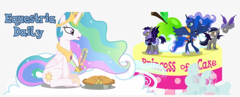 Banner, Bat Pony, Cake, Equestria Daily, Food, Pie, - Princess Celestia, transparent png download