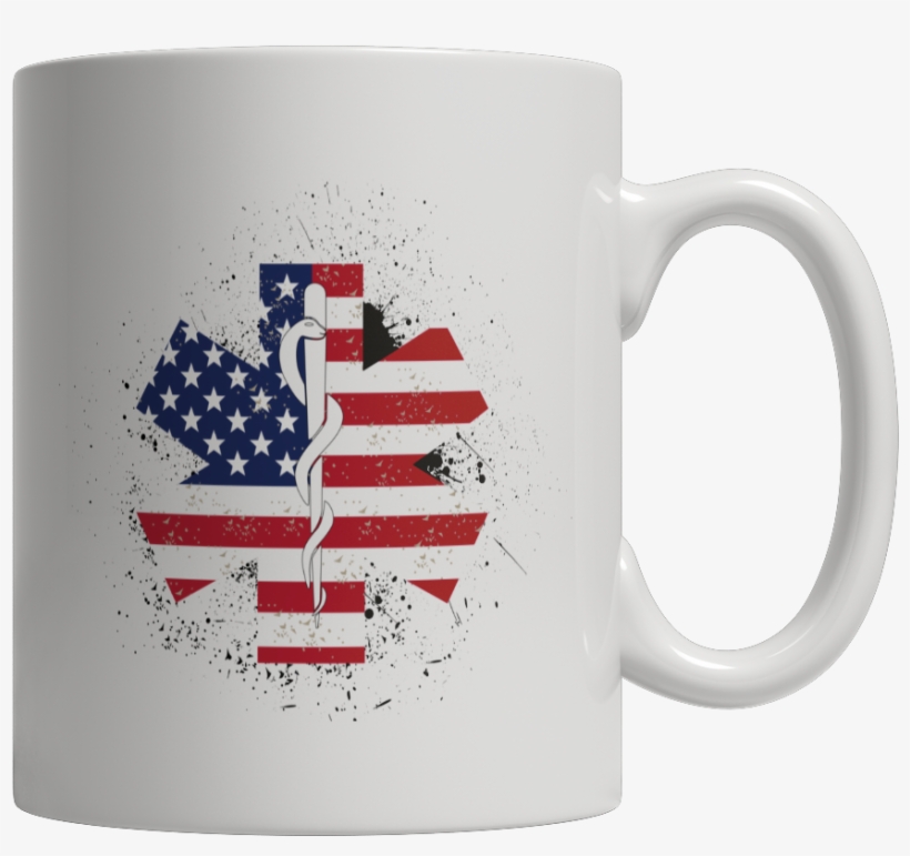 Emt Flag Star Of Life - Mug, transparent png download