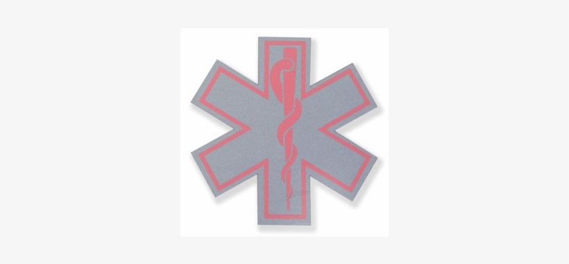 Decal 3" Scotchlite Silver Reflective And Pink Star - Medic Icons, transparent png download