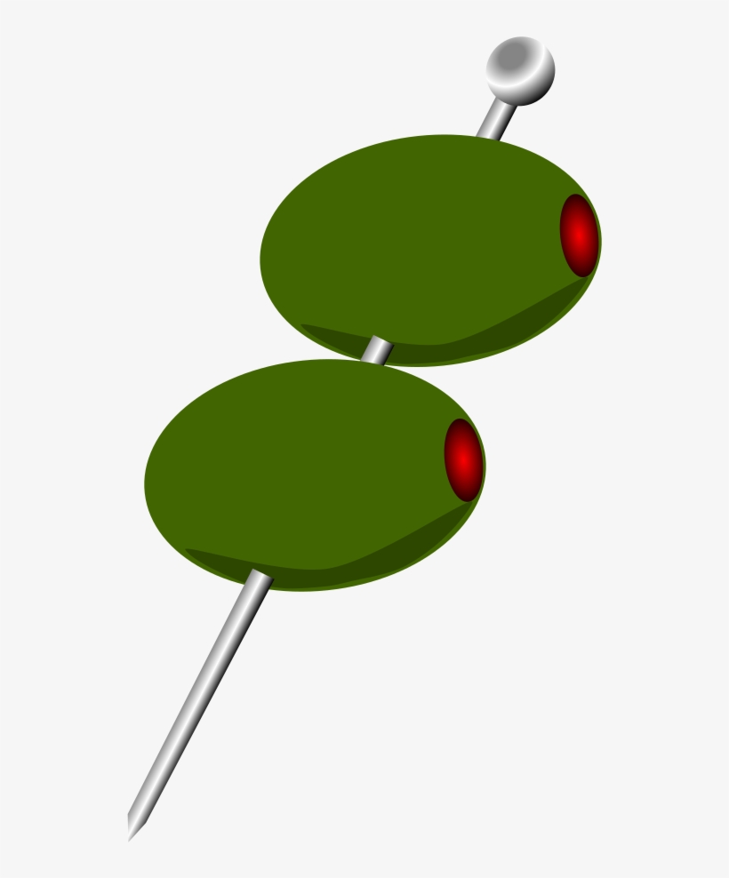 Olive Clipart Vector - Martini Olive On Stick, transparent png download