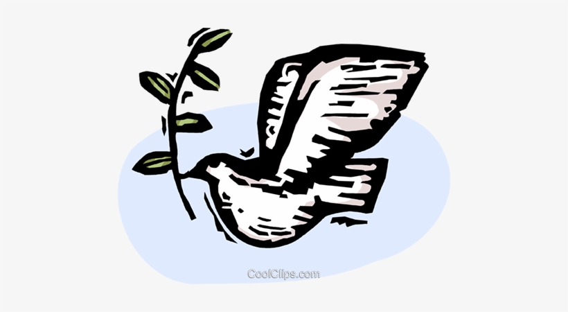 Dove Of Peace With Olive Branch Royalty Free Vector - Torchwoods, transparent png download