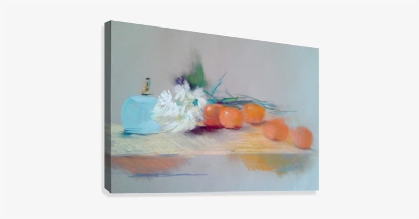 Oranges With A Touch Of Blue Canvas Print - Blue, transparent png download