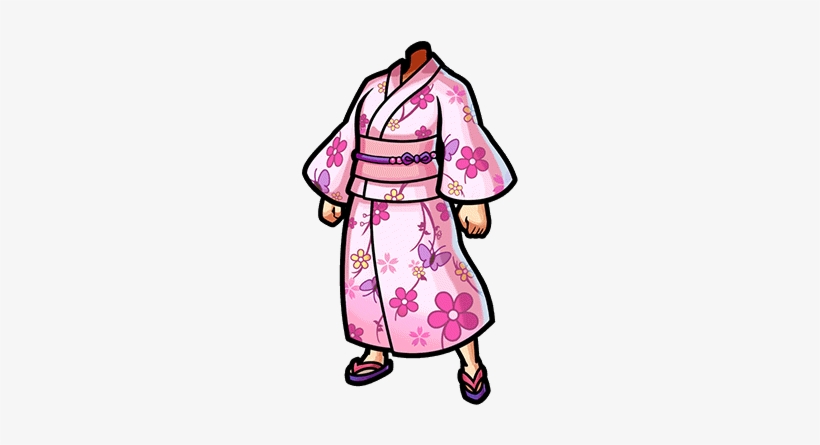 Gear-cherry Blossom Yukata Render - Unison League Kimono, transparent png download