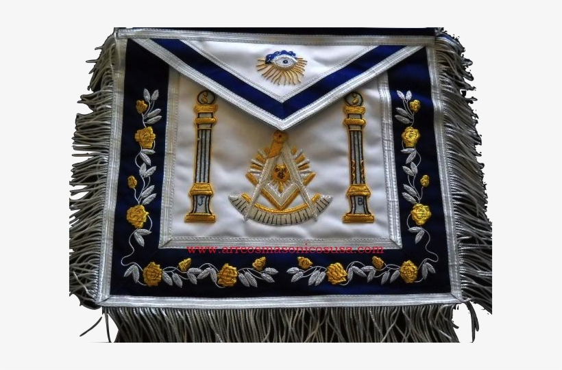 Past Master B&j Pillars Masonic Blue Apron - Past Master Aprons, transparent png download