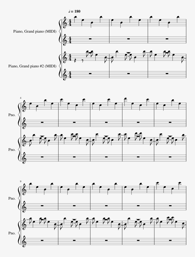 Lg-75762755 Sheet Music 1 Of 6 Pages - Sheet Music, transparent png download