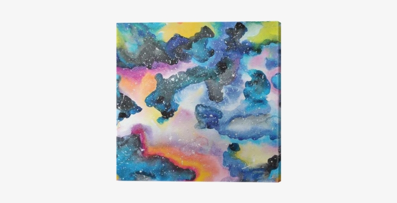 Watercolor Galaxy Illustration - Painting, transparent png download