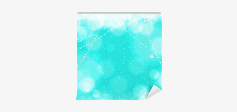 Christmas Blue Background With Hanging Stars Wall Mural - Display Device, transparent png download