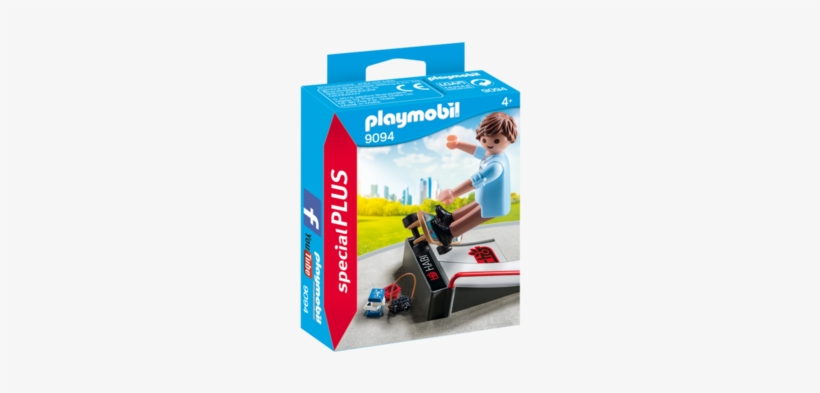 Skateboarder With Ramp - Playmobil 9094 Skateboarder With Ramp, transparent png download