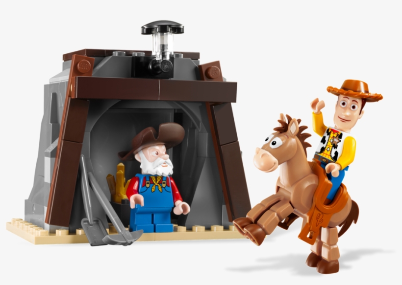 And He Has A Shovel, Broom, Dynamite, And Pickax - Lego Toy Story Woody's Roundup 7594, transparent png download