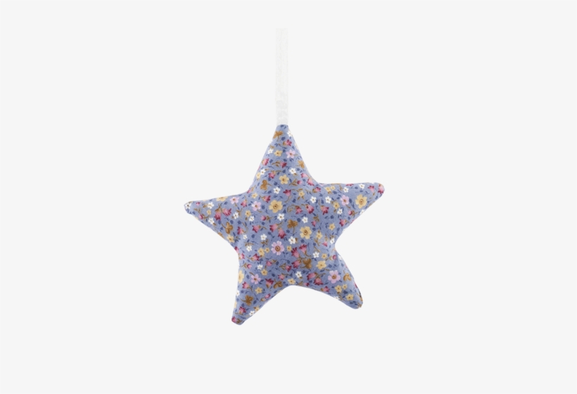 Blue Floral Small Star Hanging Decor - Blue, transparent png download