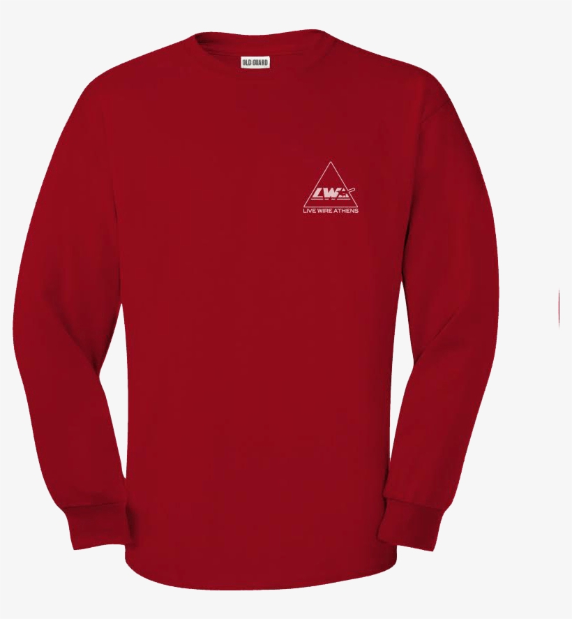 Thrasher Long Sleeve Tee, Red - Long-sleeved T-shirt, transparent png download