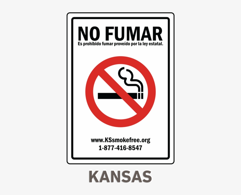 Kansas No Smoking Sign - Health And Safety No Smoking, transparent png download