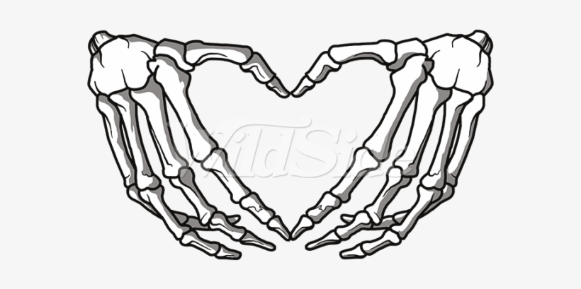 Heart The Wild Side Png Library Stock - Love You Skeleton Hand, transparent png download