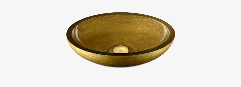 Oval Washbasin With Gold External Texture - Surface Finish, transparent png download