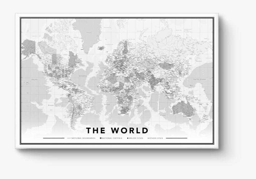 Zoom In - Herinneringen Op Linnen World Map, transparent png download