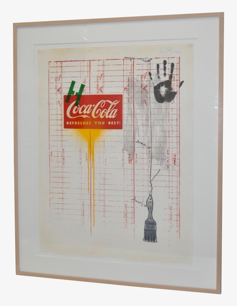 1930) Untitled "coca Cola" Signed Color Lithograph - Jasper Johns Coca Cola, transparent png download