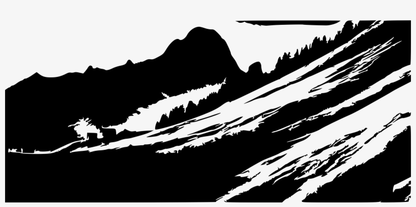 Vector Freeuse Library Big Image Png - Landscape Png Black And White, transparent png download