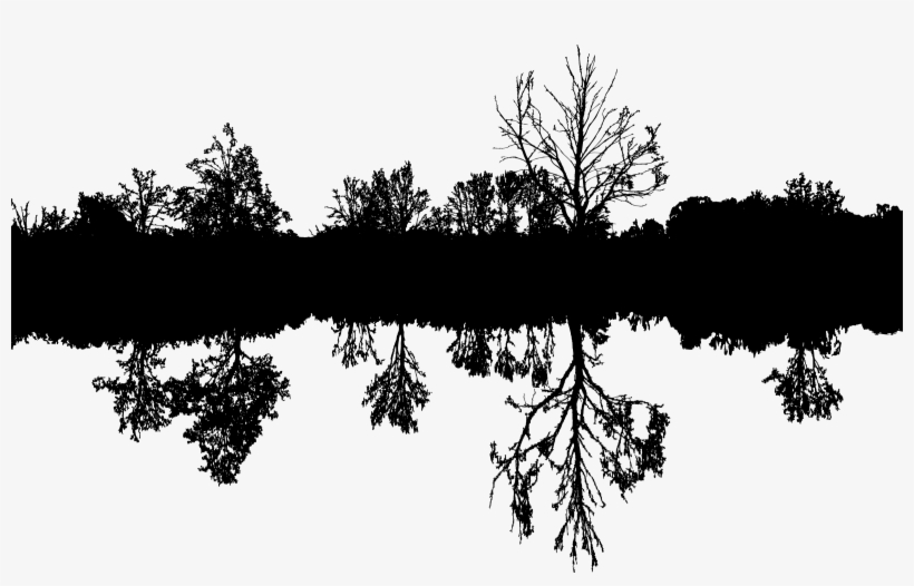 Image Library Download Reflected Silhouette Big Image - Nature Silhouette, transparent png download