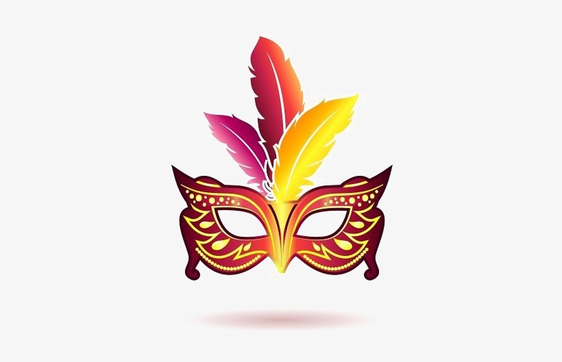 Carnival Mask Png Image Background - Carnival Masks With Feathers, transparent png download