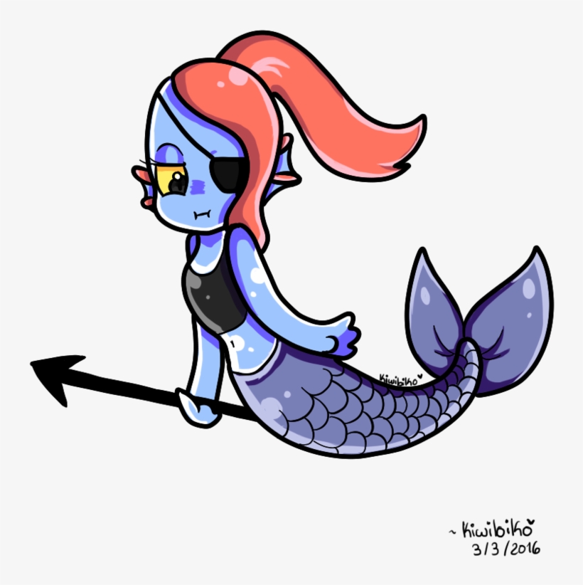 Mermaid Undyne By Koniimelia On Deviantart Image Library - Undyne Mermaid, transparent png download