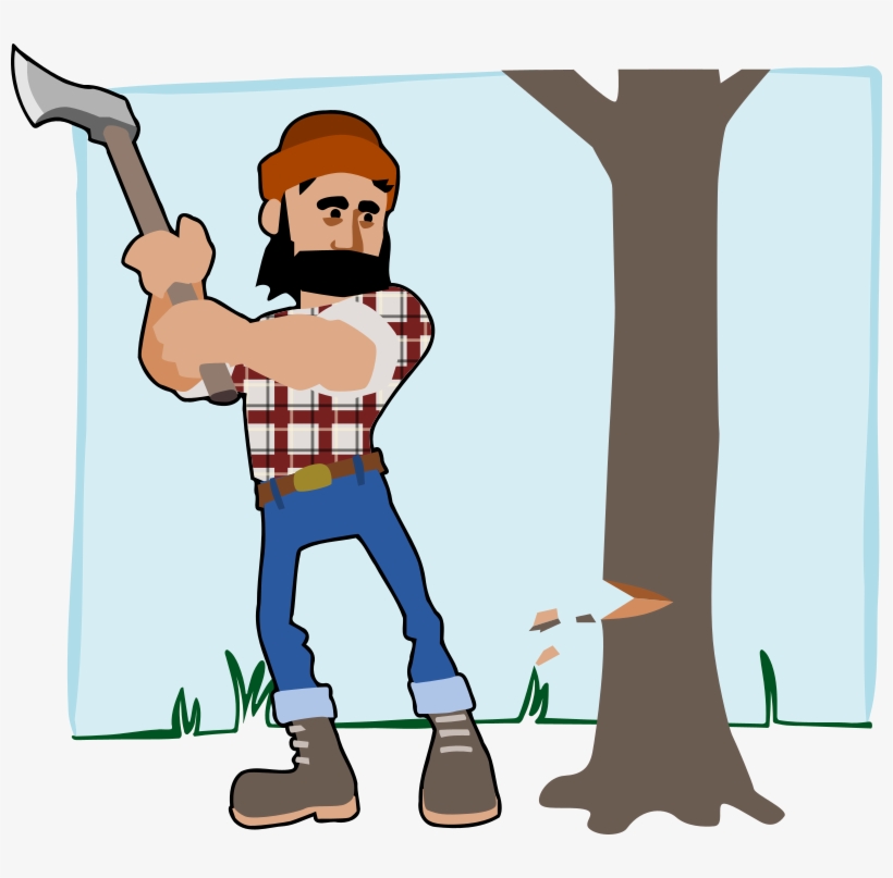 Timber Clipart Wood Cutter - Lumberjack Clipart, transparent png download