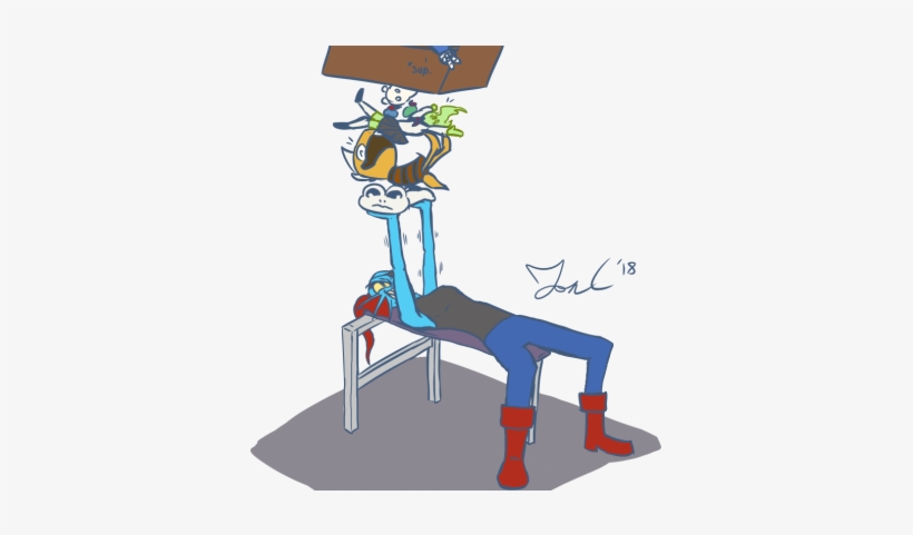 Undyne The Benchpresser By Jon Causith - Illustration, transparent png download