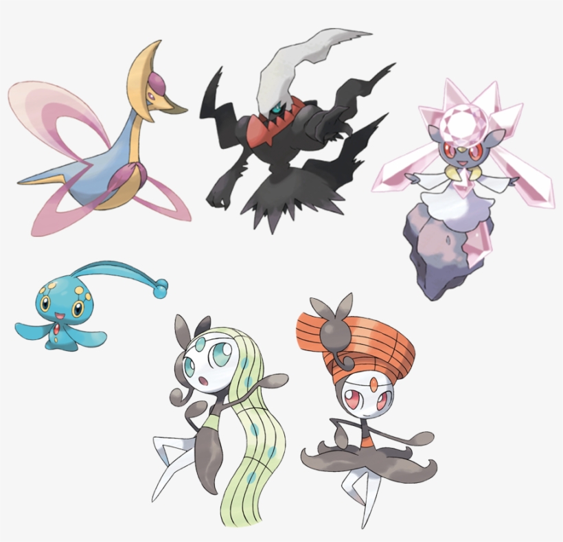 These Legendaries That Are Depicted Have No Gender - Pokemon Cards Darkrai Mythical Collection, transparent png download