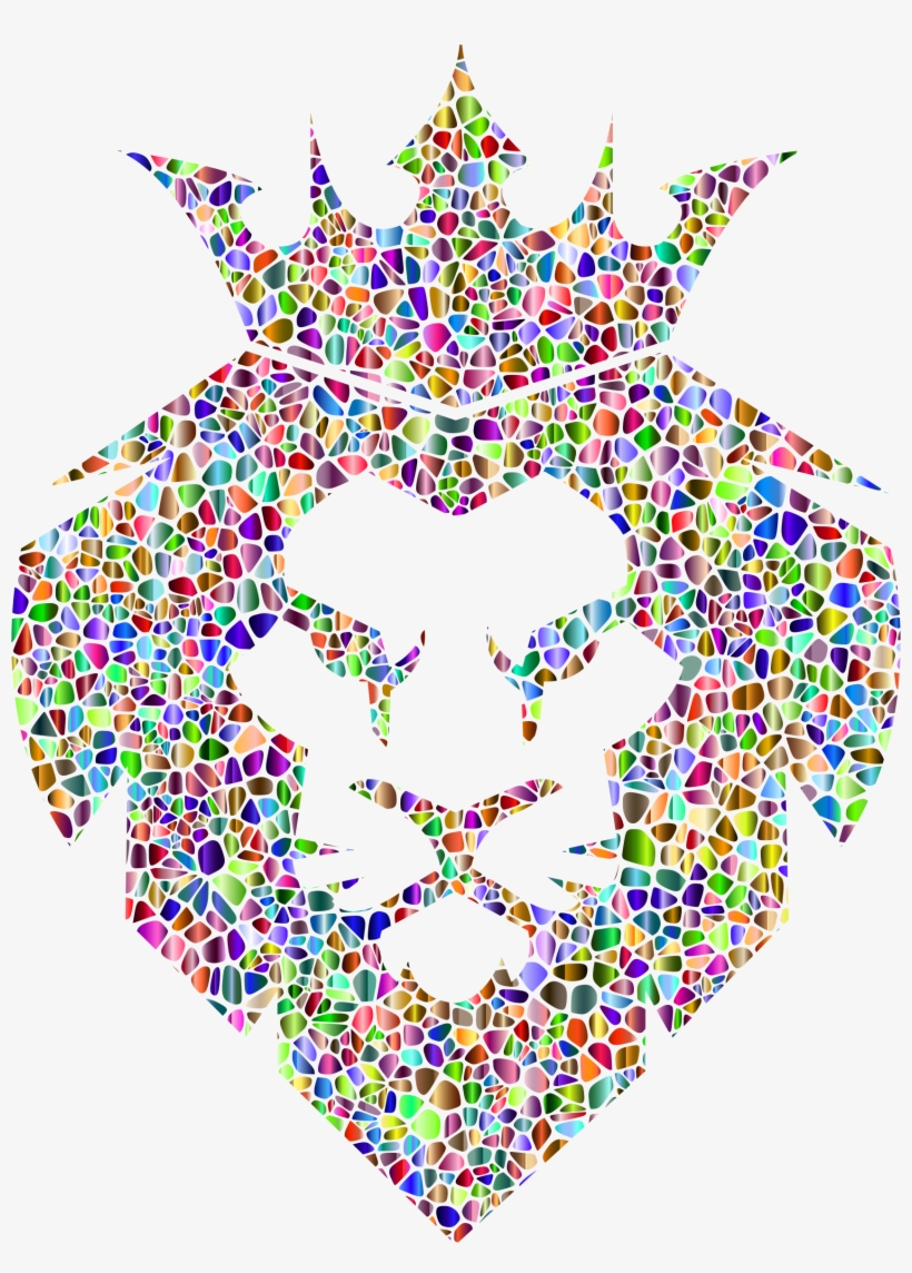 This Free Icons Png Design Of Chromatic Tiles Lion, transparent png download