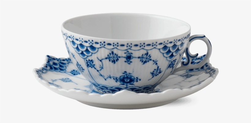 Hold Or Double Click To Zoom - Royal Copenhagen Blue Fluted Full Lace Coffee Cup With, transparent png download