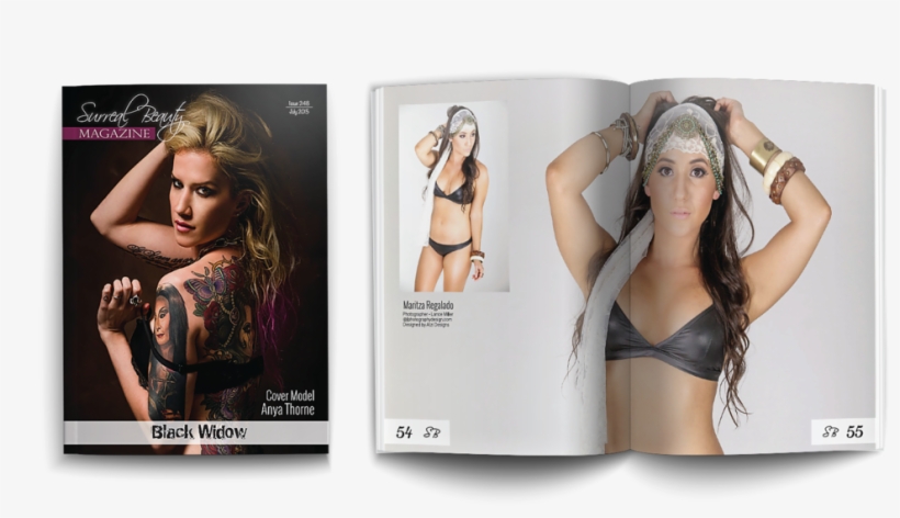 Surreal Beauty Magazine Black Widow Render2 - Magazine, transparent png download