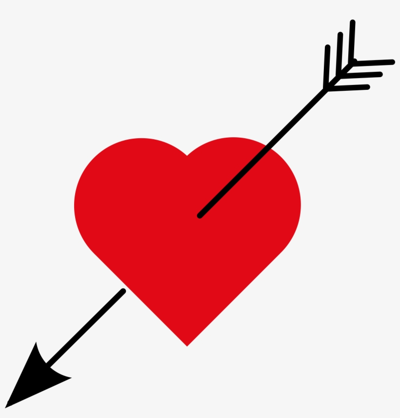 Coloring Pages Breathtaking Heart With Arrow 12 2000px - Love Heart With Arrow, transparent png download