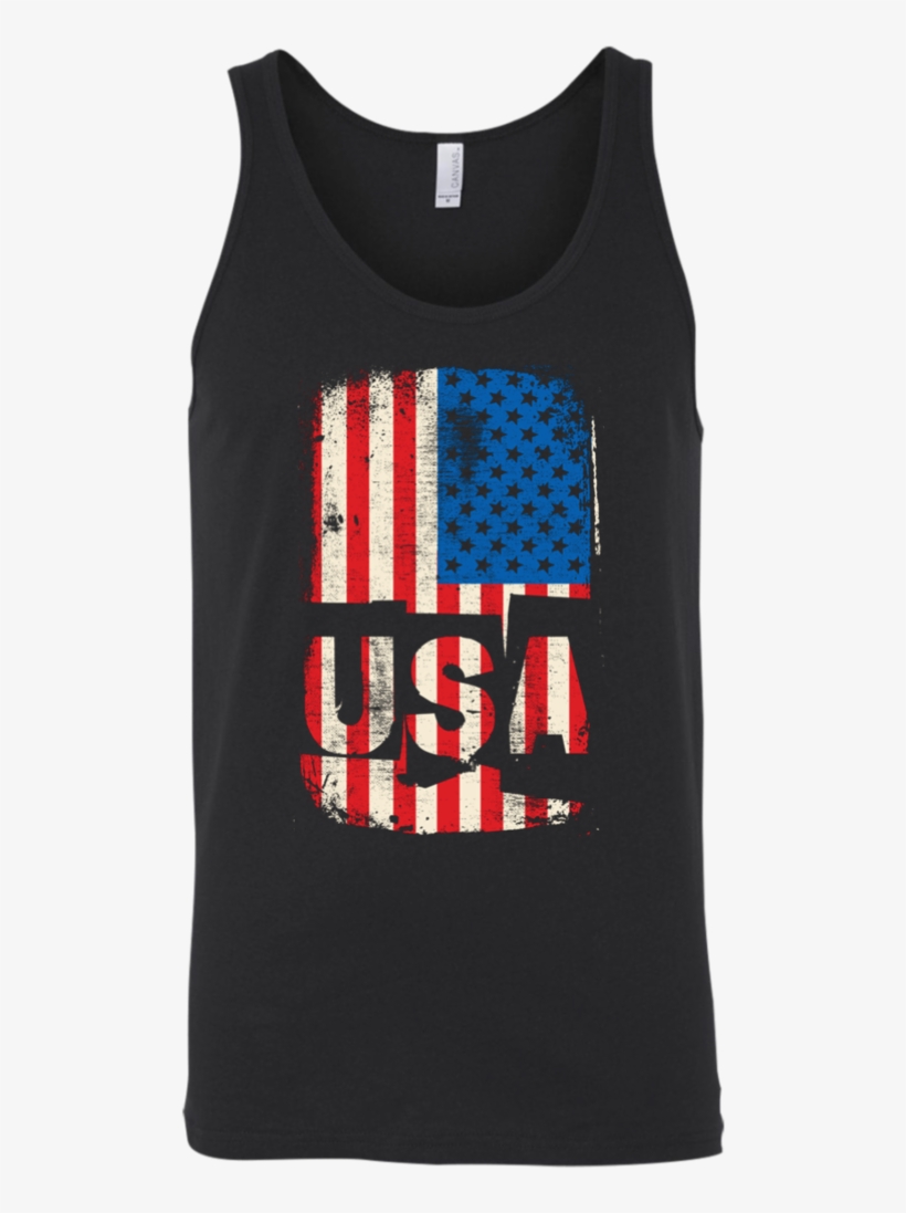 American Stars Stripes Flag Tank - T-shirt, transparent png download