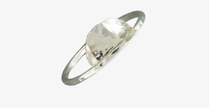 Hammered Half Circle Ring - Ring, transparent png download