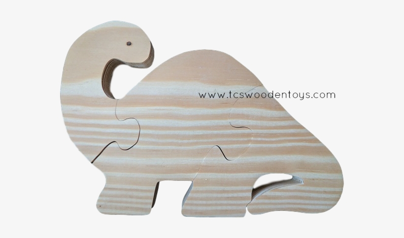 Wp111 Chunky Wooden Brachiosaurus Dinosaur Animal Puzzle - Wooden Animal Puzzle, transparent png download