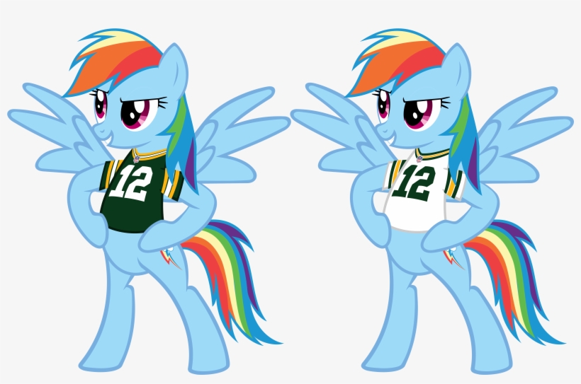 Aaron Rodgers, American Football, Artist - Rainbow Dash Green Bay Packers, transparent png download