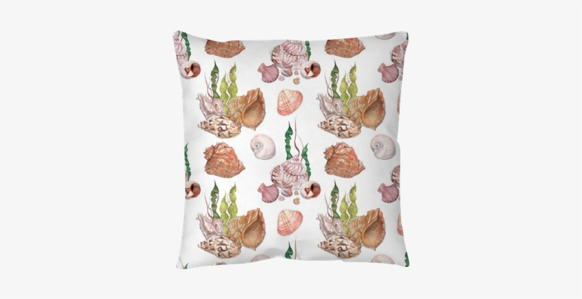Watercolor Seamless Pattern Of Sea Shells - Watercolor Painting, transparent png download